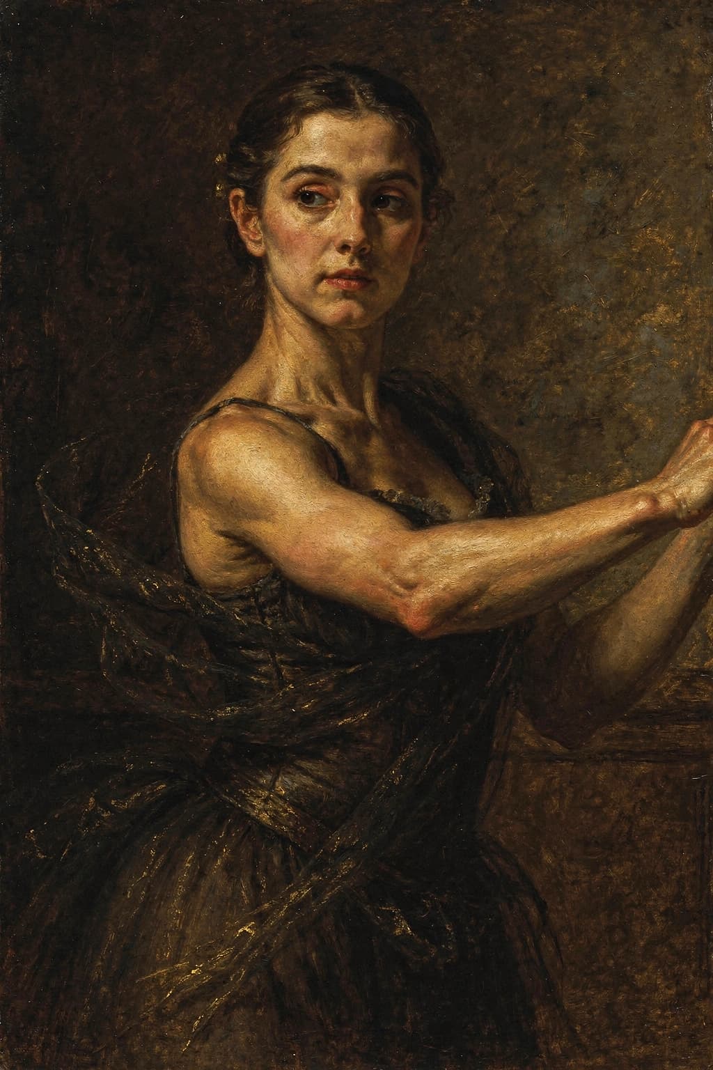 Graceful ballet dancer headshot