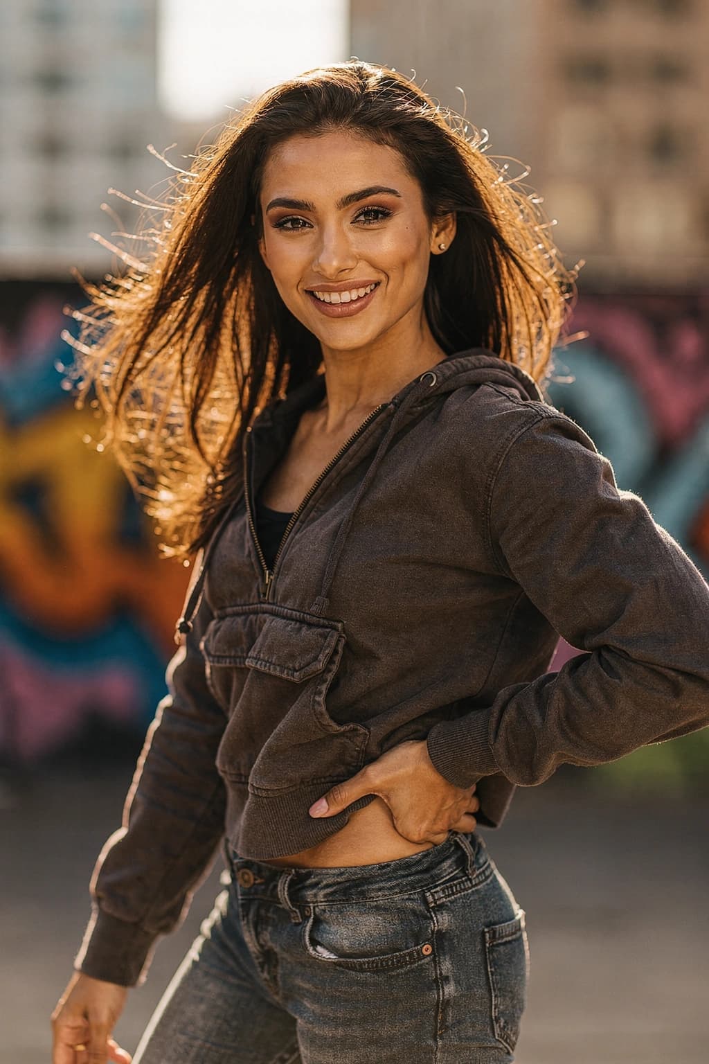 Emotive contemporary dancer headshot