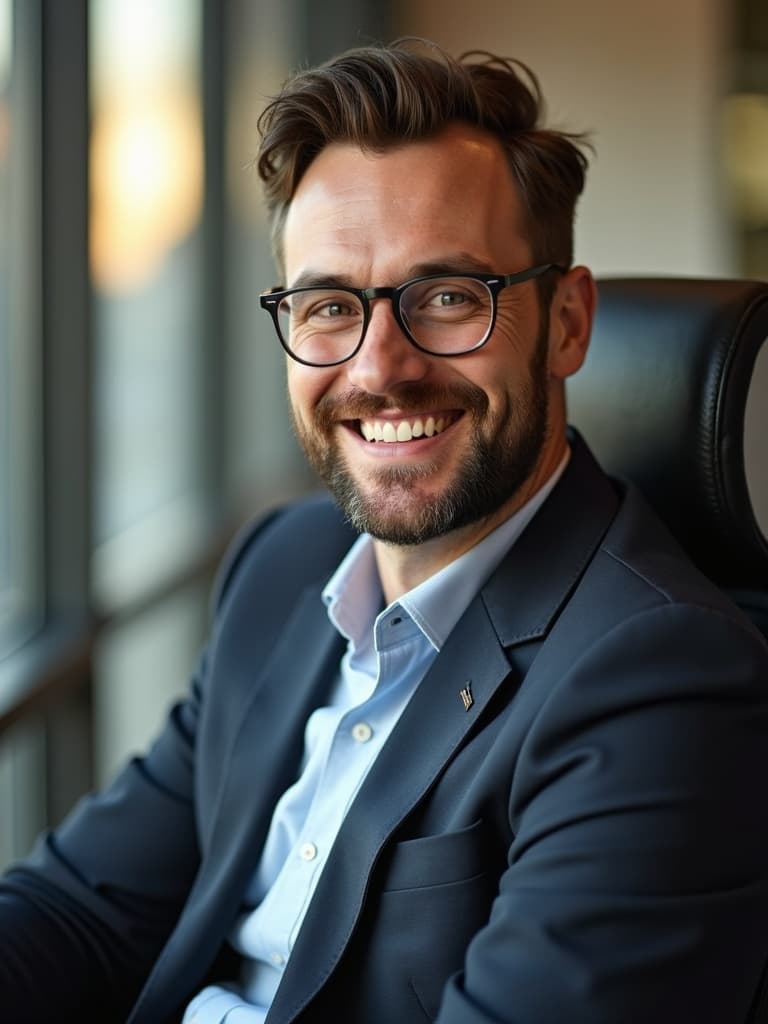 Smart casual business WhatsApp profile photo