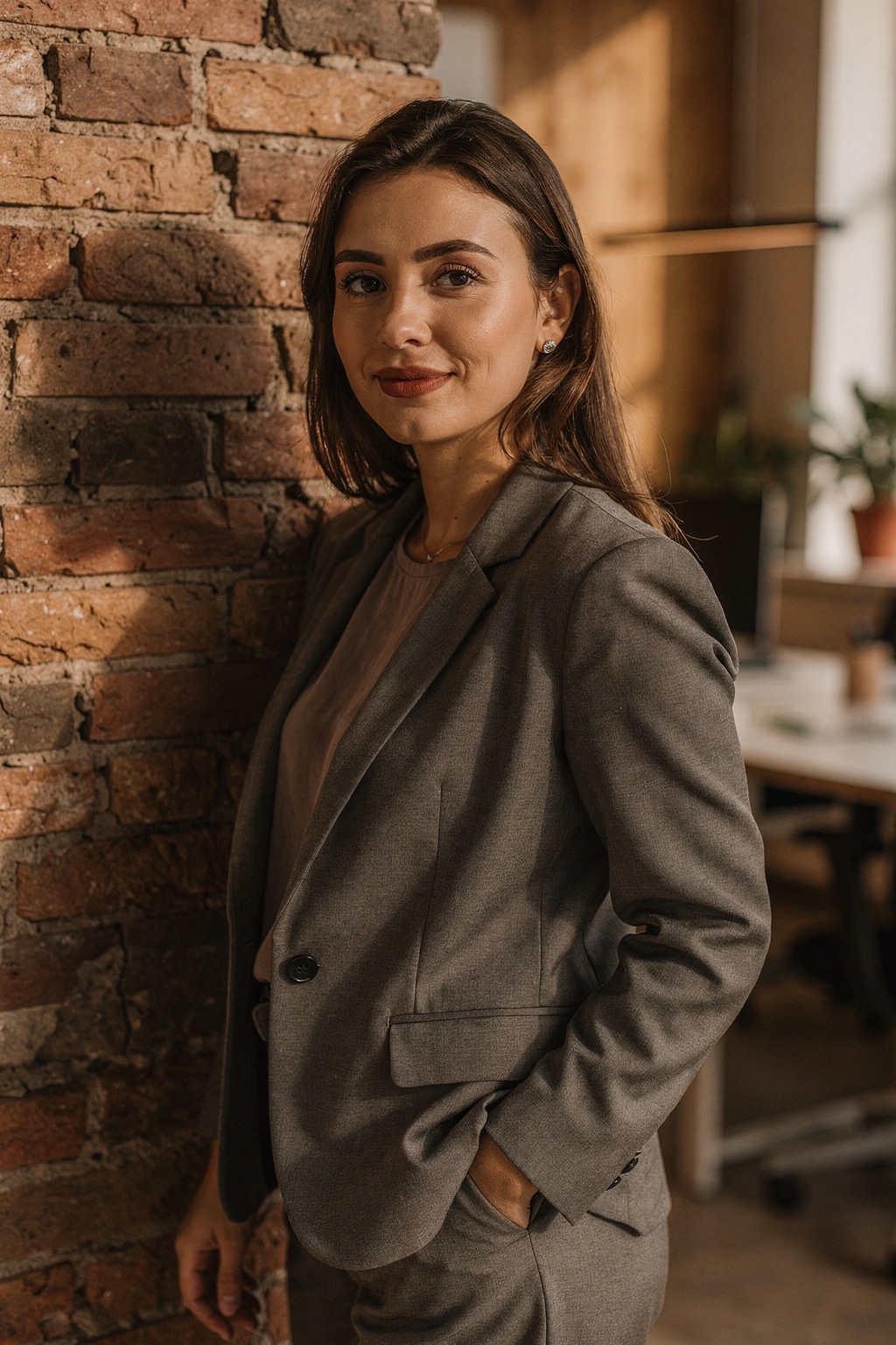 Professional woman headshot in navy blazer