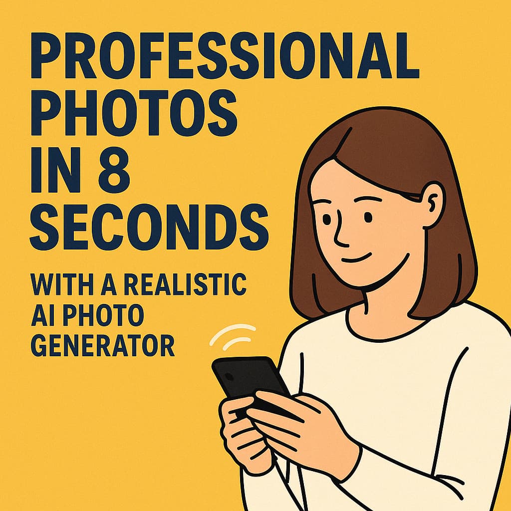 Professional Photos in 8 Seconds with a Realistic AI Photo Generator