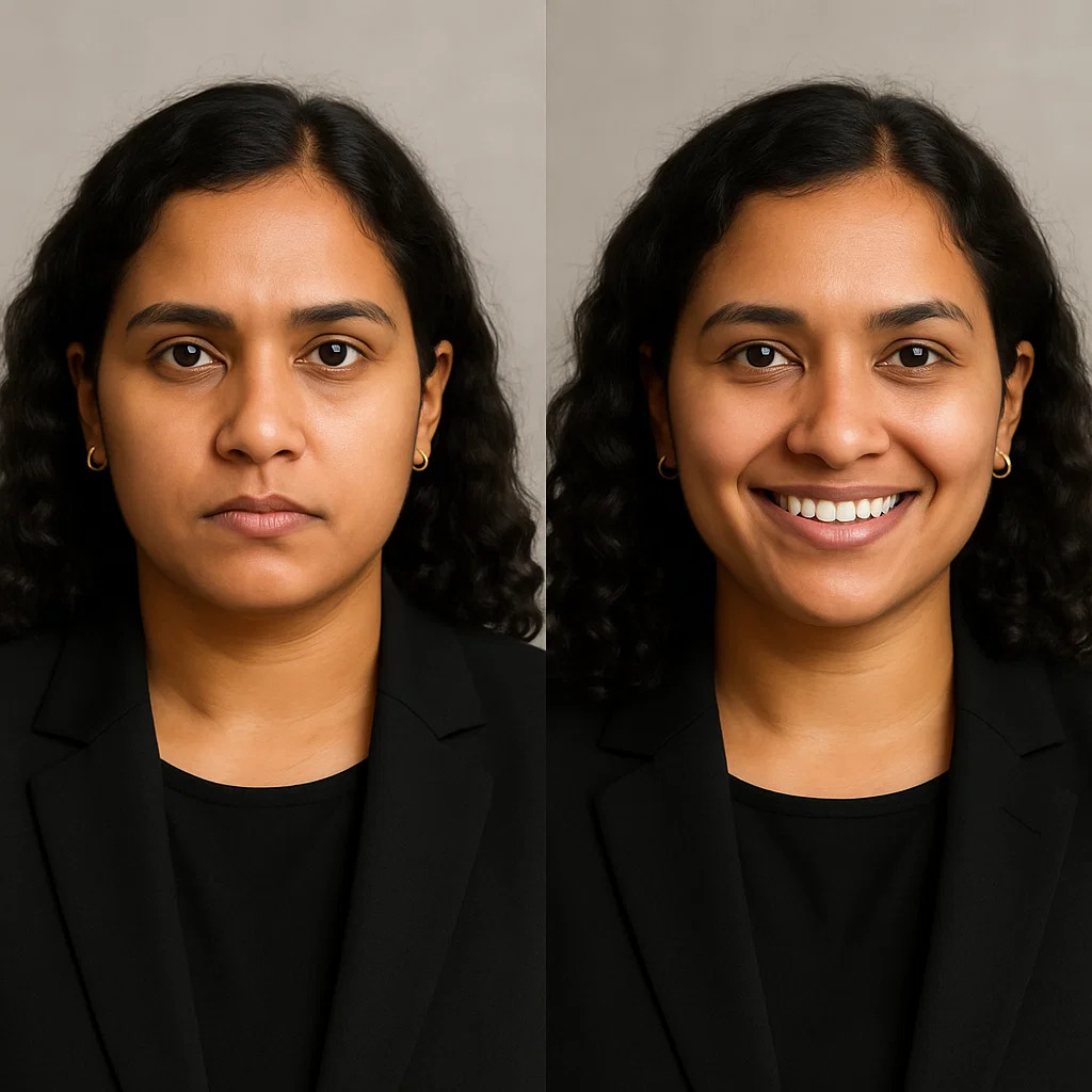 Expressions and poses for LinkedIn