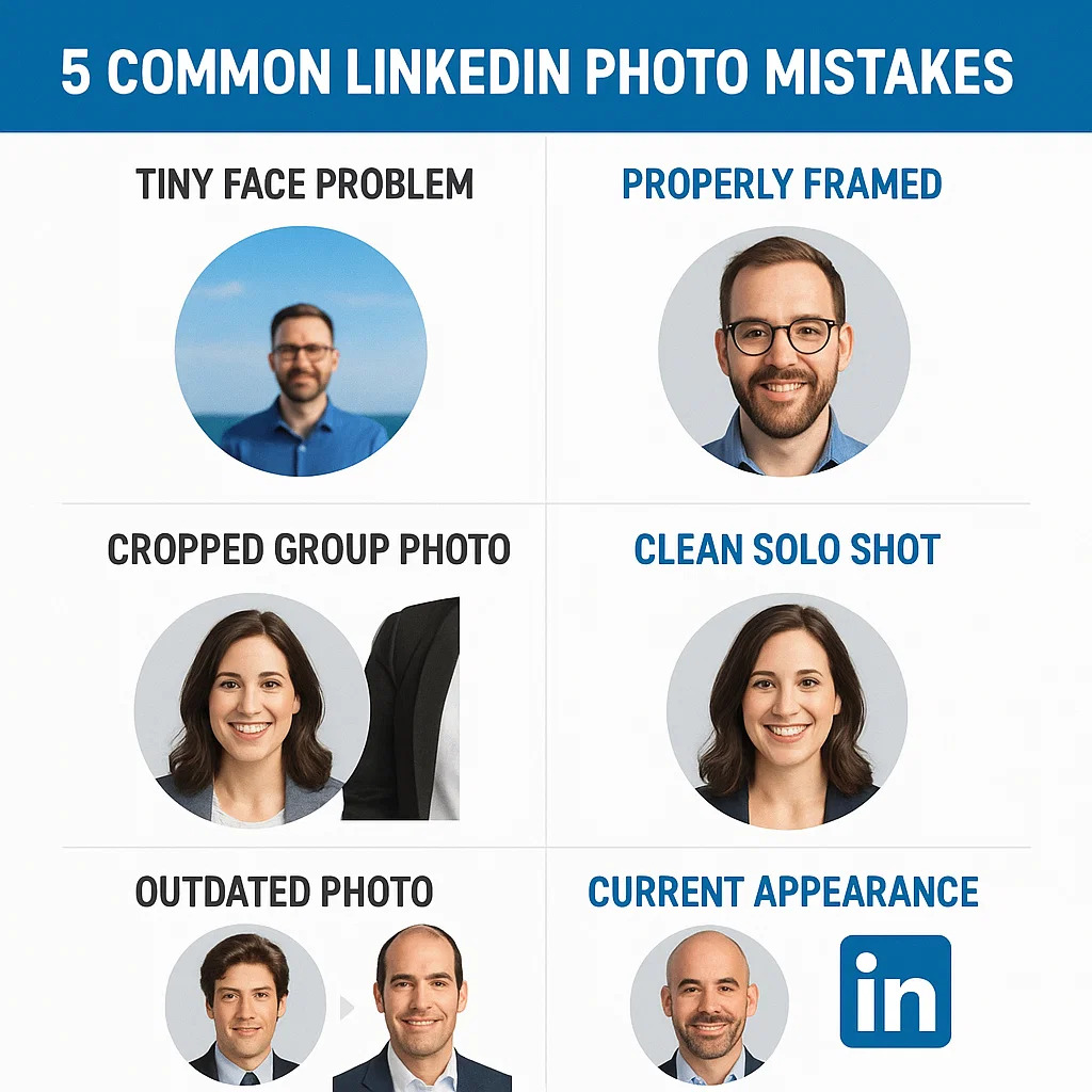 Common LinkedIn photo mistakes to avoid