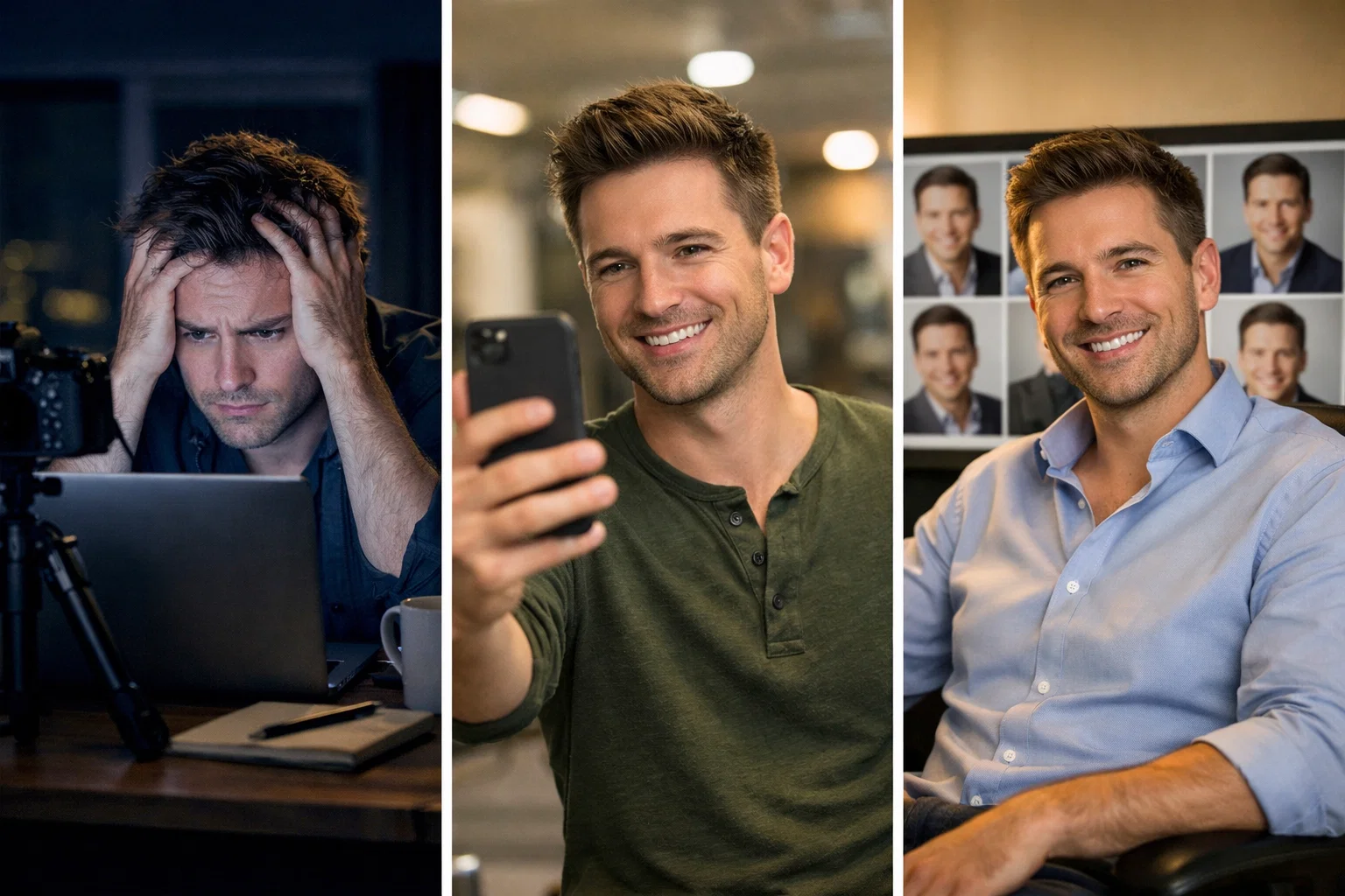 Three scenarios showing when to use DIY vs AI approach